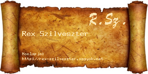 Rex Szilveszter névjegykártya